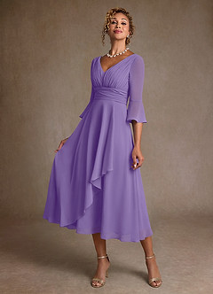 Azazie Aerynne Mother of the Bride Dresses Tahiti A-Line Pleated Chiffon Dress image3