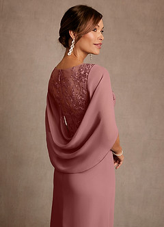 Azazie Santa Clara Mother of the Bride Dresses Desert Rose A-Line Lace Dress image6