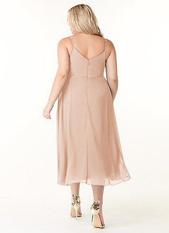 Azazie Clarissa Bridesmaid Dresses English Rose A-Line V-Neck Chiffon Dress image8