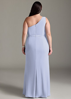 Azazie Liza Bridesmaid Dresses Lavender Mermaid One Shoulder Chiffon Dress image7