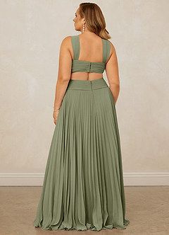 Christian Siriano Bridal for Azazie 1009 Bridesmaid Dresses Pistachio A-Line Pleated Chiffon Dress image15