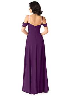 Azazie Tancie Bridesmaid Dresses Grape A-Line Off the Shoulder Chiffon Convertible Dress image2