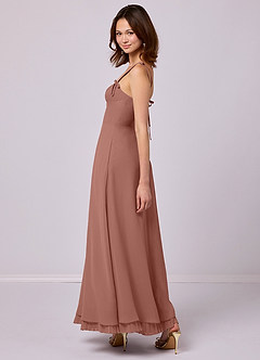 Barbie ♥ Azazie Bridesmaid Dresses Cedar Rose A-Line Pleated Chiffon Dress image5