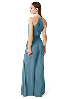 Azazie Kenzi Bridesmaid Dresses Bermuda Pleated Chiffon Jumpsuit image4