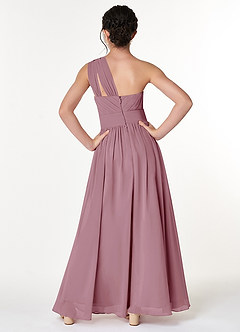Azazie Molly Junior Vintage Mauve A-Line Pleated Chiffon Dress image2