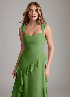 Azazie Sloane Bridesmaid Dresses Basil A-Line Sweetheart Neckline Chiffon Dress image6