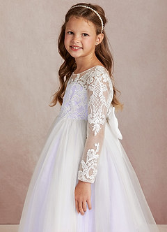 Azazie Elodie Flower Girl Klänningar Klänning Balklänning i Spets image6