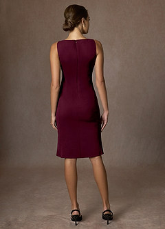 front Kennedy Burgundy Structured Stretch Dress