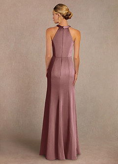 Azazie Tyra Mother of the Bride Dresses Vintage Mauve Mermaid Lace Stretch Satin Dress image3