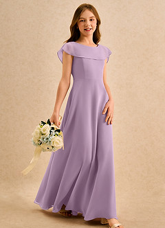 Azazie Kittie Girls Formal Flower Girl Klänningar Klänning A-Line i Chiffong image4