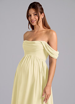 Azazie Saige Maternity Bridesmaid Dresses A-Line Pleated Chiffon Floor-Length Dress image6