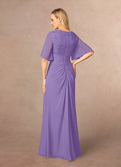 Azazie Carson Mother of the Bride Dresses Tahiti A-Line V-Neck Lace Chiffon Dress image9