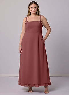 Barbie ♥ Azazie Bridesmaid Dresses Amethyst A-Line Pleated Chiffon Dress image9