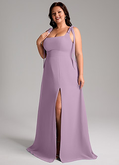 Azazie Debra Bridesmaid Dresses Wisteria A-Line with Pockets Chiffon Convertible Dress image11