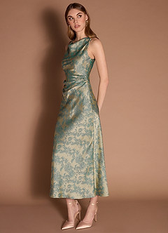 Gelina Platinum Teal Maxi Dress image4