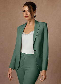 front Kennedy Eucalyptus Structured Stretch Pants Suit