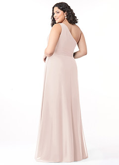 Azazie Dallas Jurken voor bruidsmeisjes Jurk van Chiffon met A-Lijn One-Shoulder Rozenblaadje image7