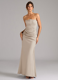 Azazie Debby Bridesmaid Dresses Frost Mermaid Strapless Stretch Satin Convertible Dress image1
