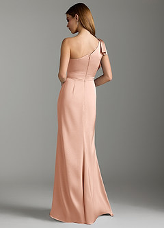 Azazie Rinna Brudtärnklänningar Klänning av Sjöjungfru i Stretch Satin Ruched Roséguld image8