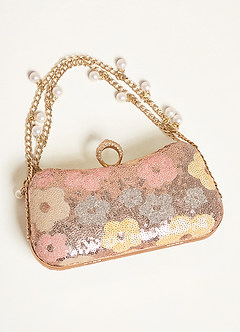 front Clutch mit Paillettenverzierung