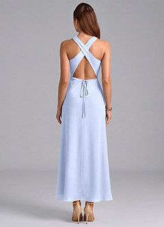 Azazie Evadne Brautjungfernkleider Etui Plissee Chiffon Kleid Eis image6