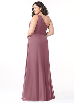 Azazie Dallas Bridesmaid Dresses Vintage Mauve A-Line One Shoulder Chiffon Dress image7