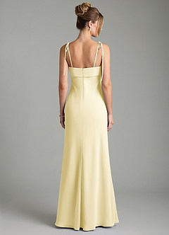 Azazie Ellia Bridesmaid Dresses Lemon Sorbet A-Line Bow Chiffon Dress image5