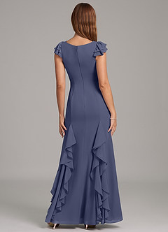 Azazie Nessa Bridesmaid Dresses Stormy A-Line Chiffon Dress image2