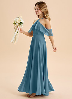 Azazie Tessabelle Junior Vestido de Bermudas de Gasa de Corte en A con Vestidos sin tirantes image3