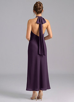 Azazie Velli Suknie dla druhen Syrena Wysoka Kołnierz Szyfon Długość kostki Sukienka image2