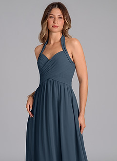 Azazie Darlyn Bridesmaid Dresses Neptune A-Line Pleated Chiffon Dress image7
