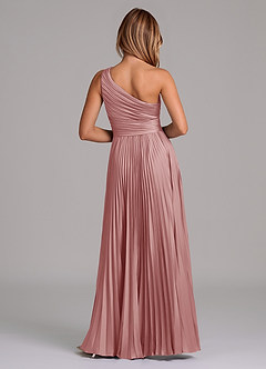 Azazie Lyrica Bridesmaid Dresses Dusty Rose A-Line One Shoulder Stretch Satin Dress image8