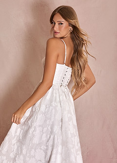 Nora White Midi Dress image2
