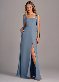 Azazie Debra Bridesmaid Dresses Twilight A-Line with Pockets Chiffon Convertible Dress image1