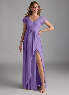 Azazie Omari Bridesmaid Dresses Tahiti A-Line Mesh Dress image1