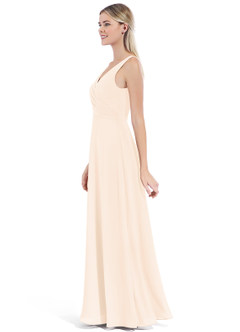 Azazie Nala Bridesmaid Dresses Pearl Pink A-Line Pleated Chiffon Dress image14