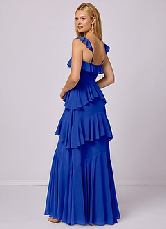 Barbie ♥ Azazie Bridesmaid Dresses Royal Blue A-Line Sweetheart Neckline Chiffon Dress image2