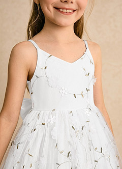 Azazie Junebug Flower Girl Klänningar Klänning Balklänning i Tyll Spaghettiband image6
