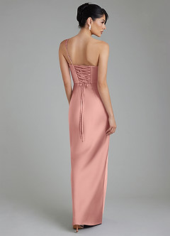 Azazie Sabrina Bridesmaid Dresses Rosette Mermaid Corset Stretch Satin Dress image3