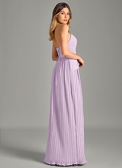 Azazie Becka Final Sale Frosted Lilac A-Line Strapless Chiffon Dress image5