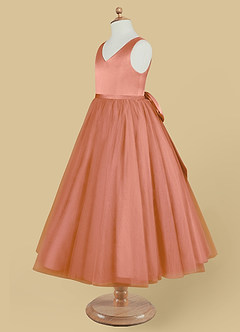 Azazie Marybell Flower Girl Dresses MAI TAI A-Line Bow Tulle Dress image7