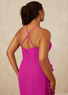 Christian Siriano Bridal for Azazie 1006 Brautjungfernkleider Meerjungfrau-Linie Gestreift Chiffon Kleid Fuchsia image16