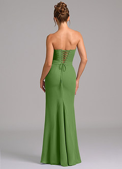 Azazie Sorrel Bridesmaid Dresses Basil Mermaid Corset Chiffon Dress image2