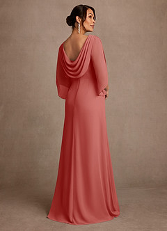 Azazie Anaheim Mother of the Bride Dresses Antique Rose A-Line Pleated Chiffon Dress image2