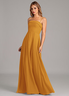 Azazie Lucienne Brudtärnklänningar Klänning av A-Linje i Chiffong Axelbandslös Knäck Konvertibel image6