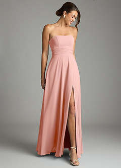 Azazie Tamira Suknie dla druhen Linia A Pofałdowany Szyfon Do ziemi Sukienka image2