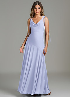 Azazie Dawn Bridesmaid Dresses Lavender Mermaid Pleated Chiffon Dress image7