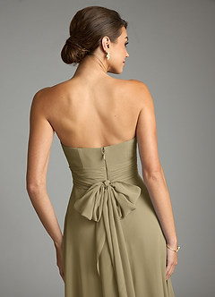 Azazie Tamira Suknie dla druhen Linia A Pofałdowany Szyfon Do ziemi Sukienka image5