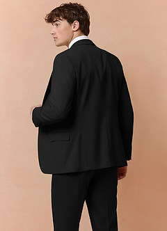 front Collins Noir Veste croisée en laine mélangée