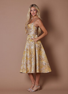 Abito Midi Oro D'epoca Maggy image7